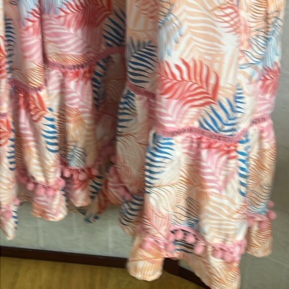 AMERICA & BEYOND POM POM TASSEL DETAILS SUNDRESS MAXI SIZE‎ XL - Picture 4 of 6